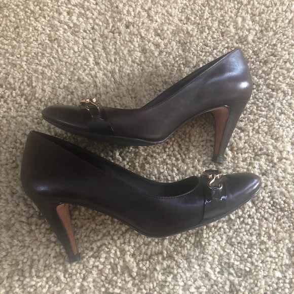 cole haan gold heels